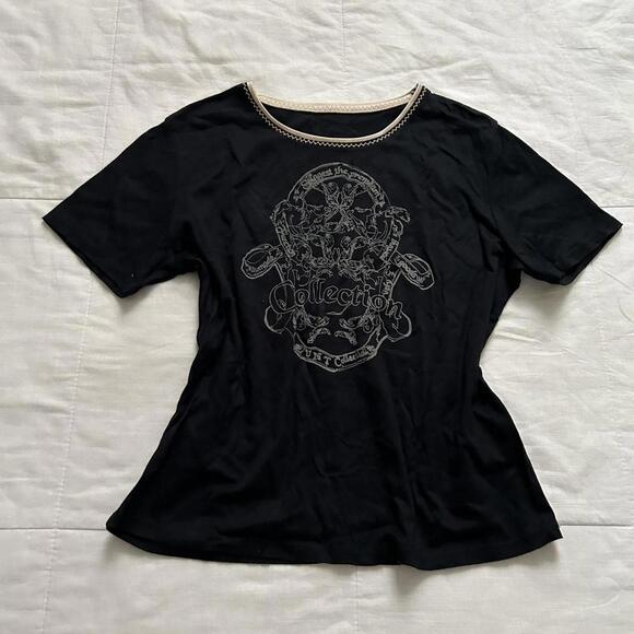 Japanese brand Black & white graphic tee - Picture 1 of 6